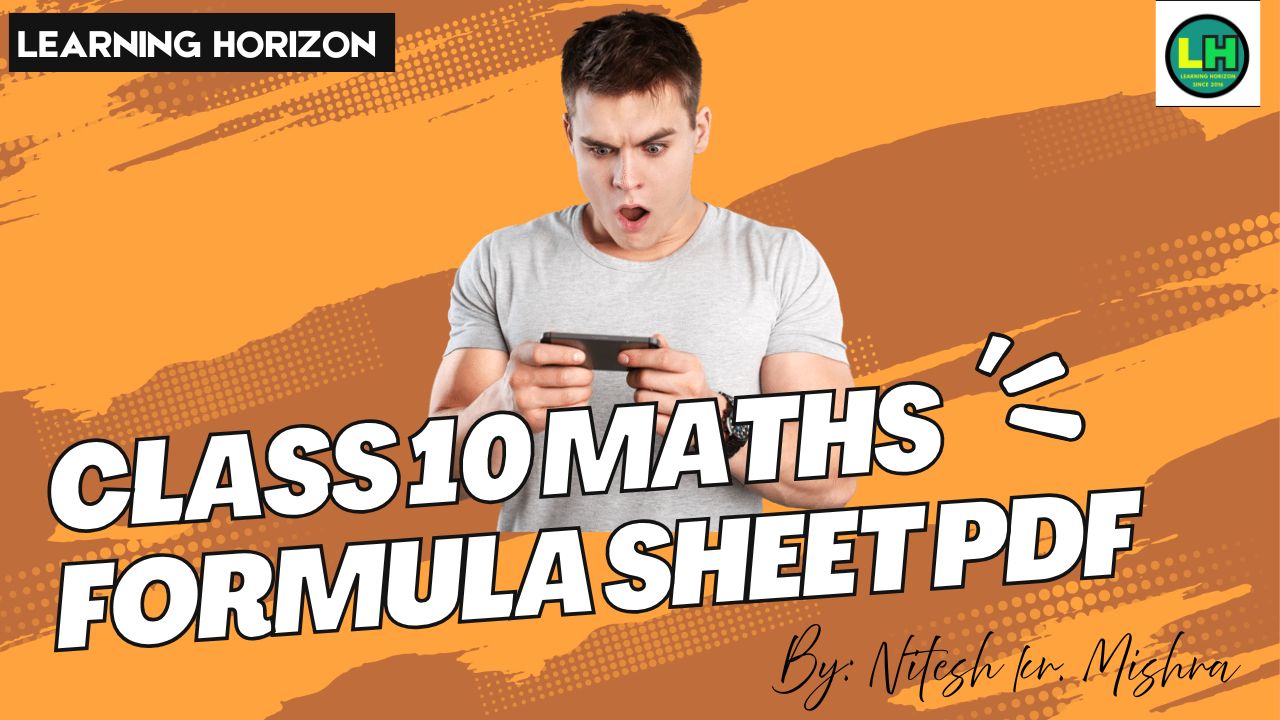 Class 10 Maths Formula Sheet PDF