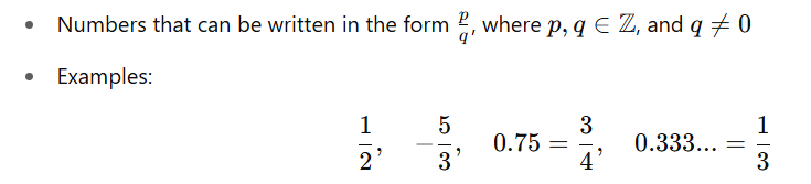 Irrational Numbers (Q')