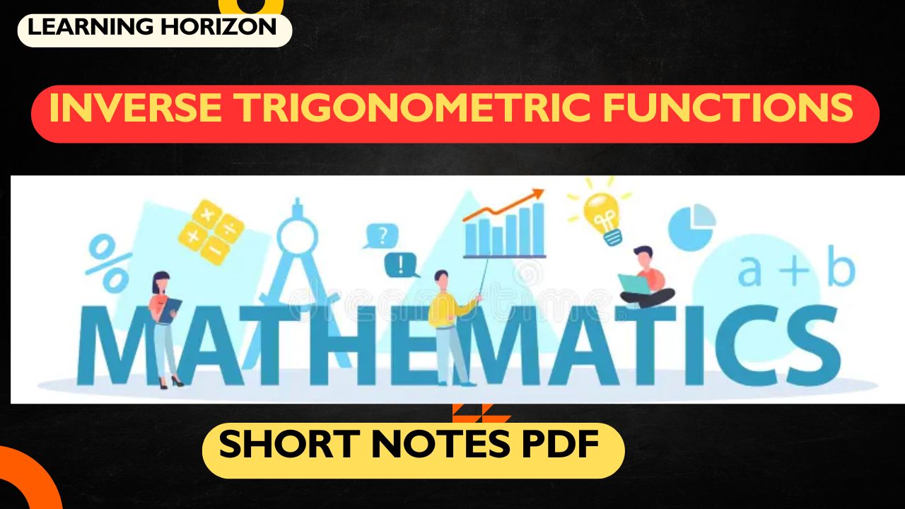 Inverse Trigonometric Functions short notes pdf