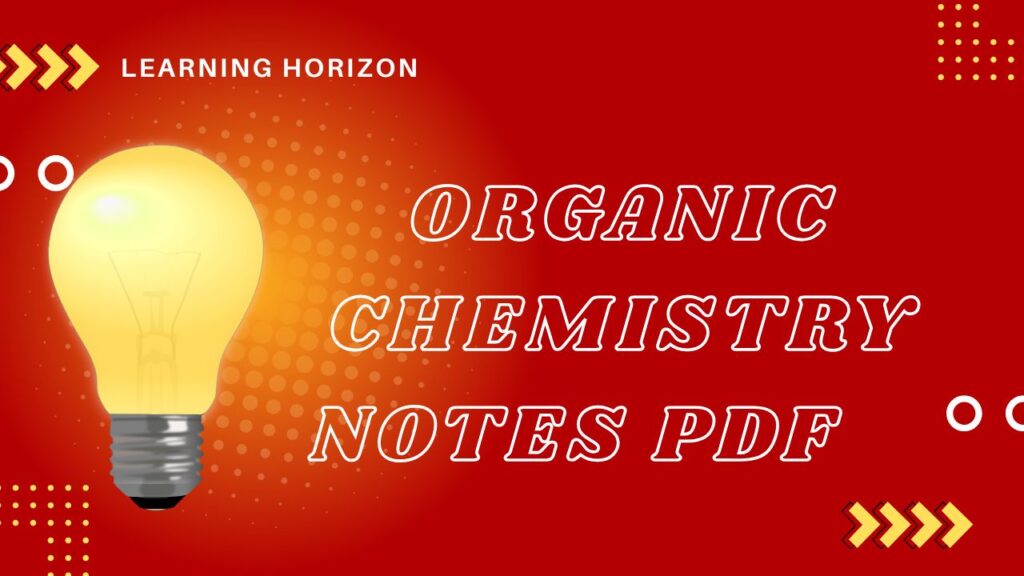 Organic chemistry notes pdf