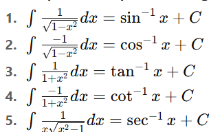 Important Special Integrals