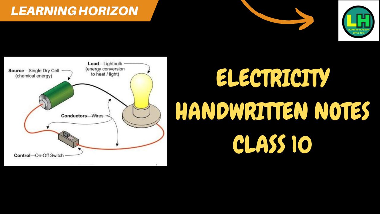 Electricity Handwritten Notes Class 10 | Easy & Complete Chapter Summary